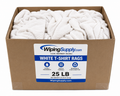 White T-shirt Rags - 25 LB Box